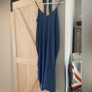 Lovestitch denim like dress with sash